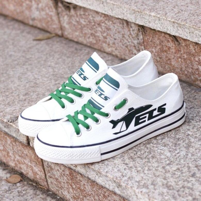 New York Jets Shoes Custom Low Top Sneakers Football Jets Football Gift White