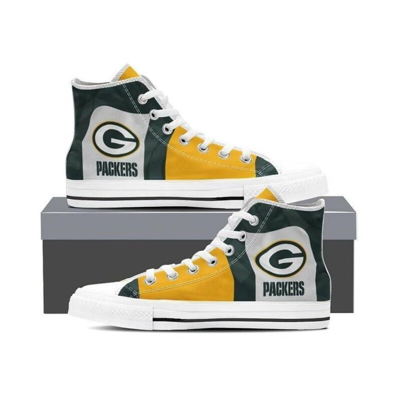 GB Packer Football NFL Custom Canvas High Top Shoes HTS1350