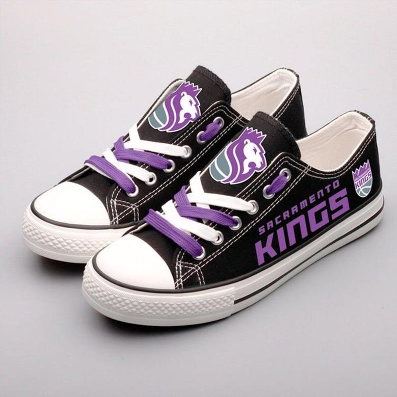 Sacramento Kings Custom Shoes Basketball Kings Low Top Sneakers Sacramento NBA Gumshoes Kings