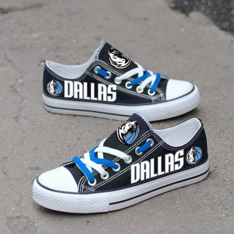 DaIIas Mavericks Custom Shoes Basketball Mavericks Low Top Sneakers Dallas NBA Gumshoes Mavericks