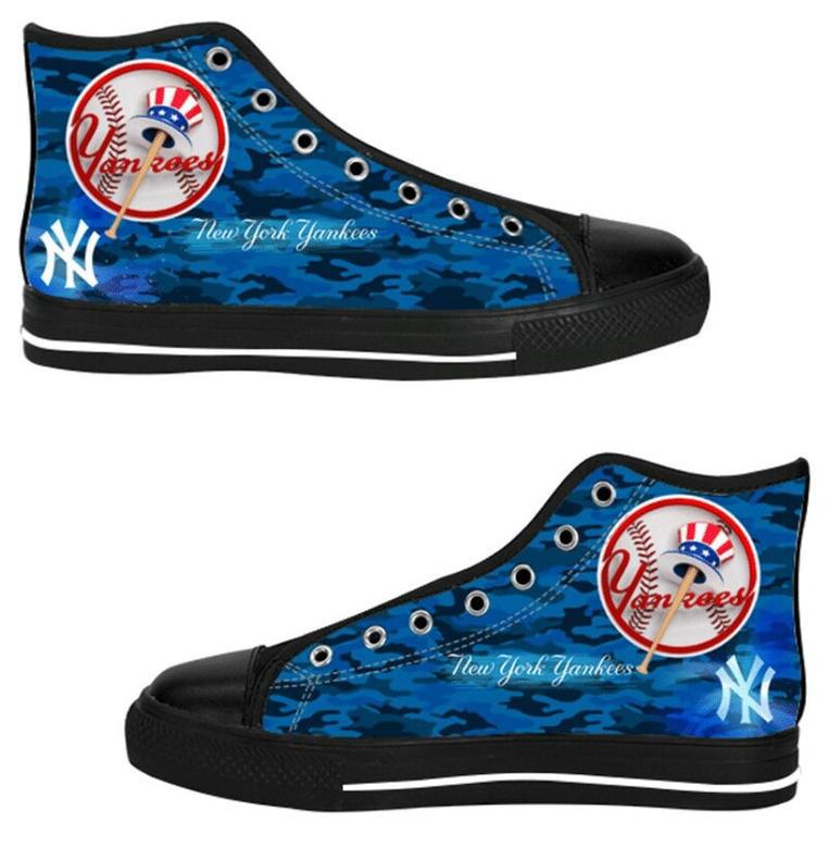 New York Yankees MLB Baseball 16 Custom Canvas High Top Shoes HTS1502