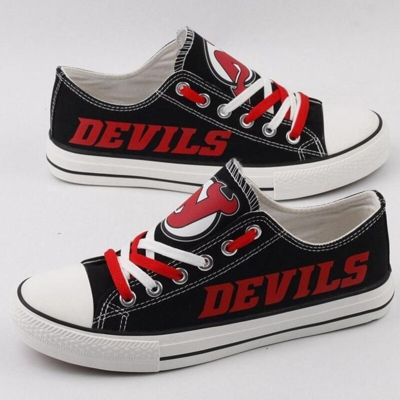 New Jersey DeviIs NHL Hockey 1 Gift For Fans Low Top Custom Canvas Shoes