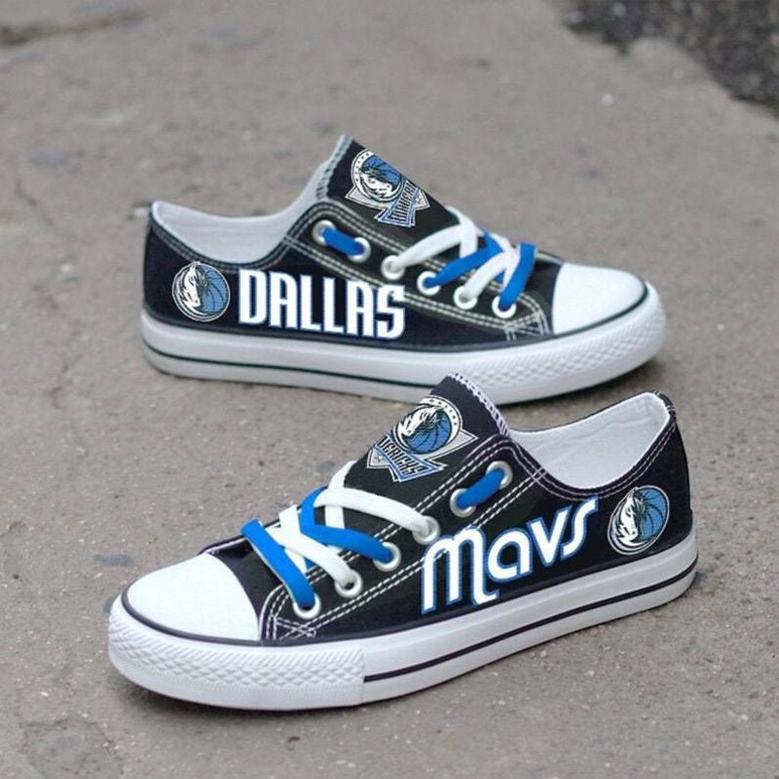 DaIIas Mavericks Custom Shoes Basketball Mavericks Low Top Sneakers Dallas NBA Gumshoes Mavericks