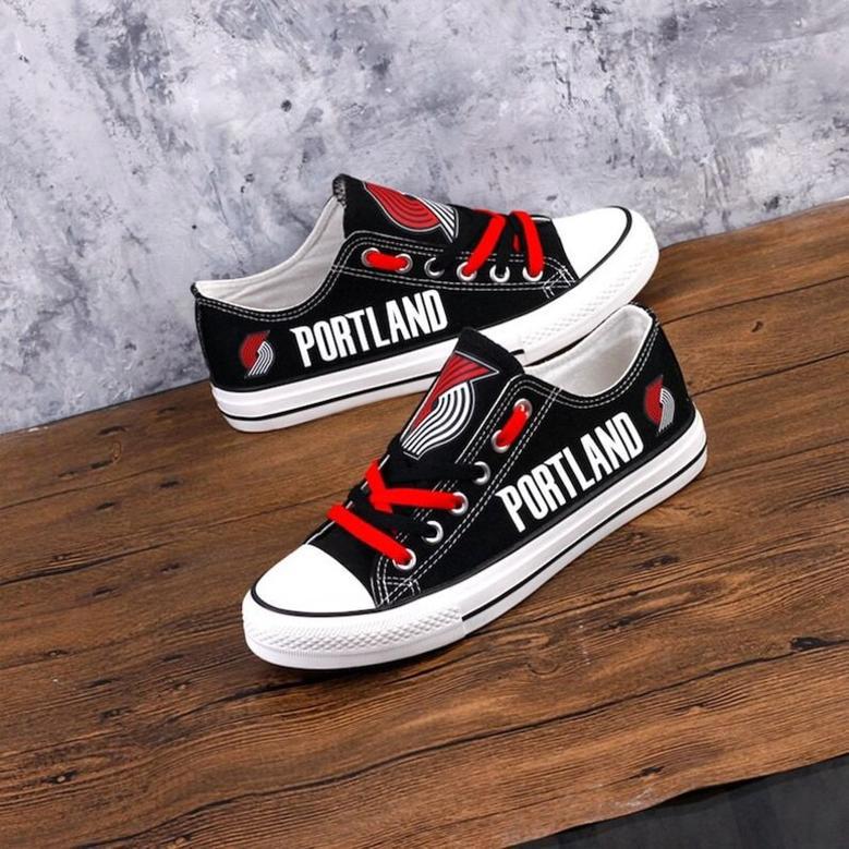 PortIand Trail BIazers Custom Shoes Basketball Trail Blazers Low Top Sneakers Portland NBA Trail Blazers