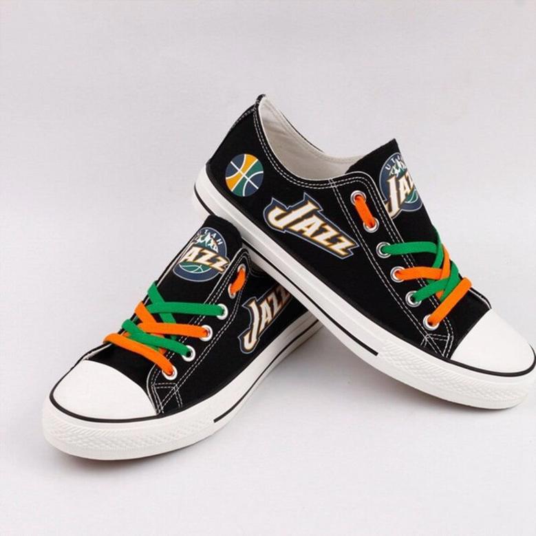 Utah Jazz Custom Shoes Basketball Jazz Low Top Sneakers Utah NBA Jazz Gumshoes Utah Jazz Low Top Sneakers