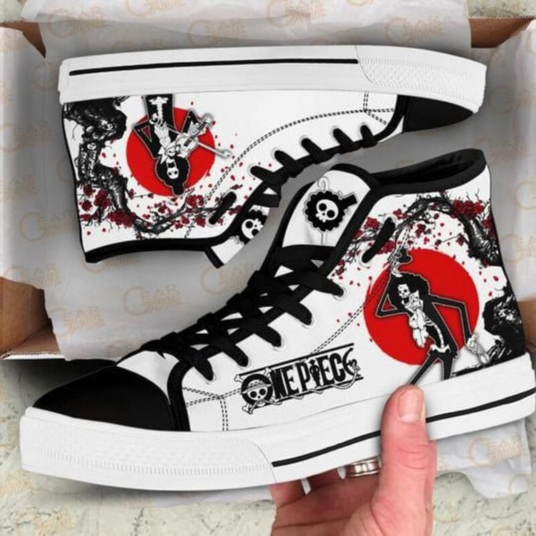 Brook High Top Shoes Japan Style For Fans One Piece Anime