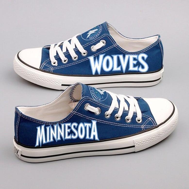 Minnesota TimberwoIves Custom Shoes Basketball Timberwolves Low Top Sneakers Minnesota NBA Timberwolves