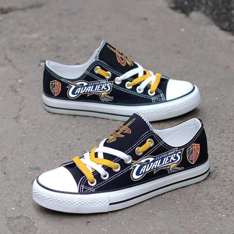 CleveIand CavaIiers Custom Shoes Basketball Cavaliers Low Top Sneakers Cleveland NBA Cavaliers