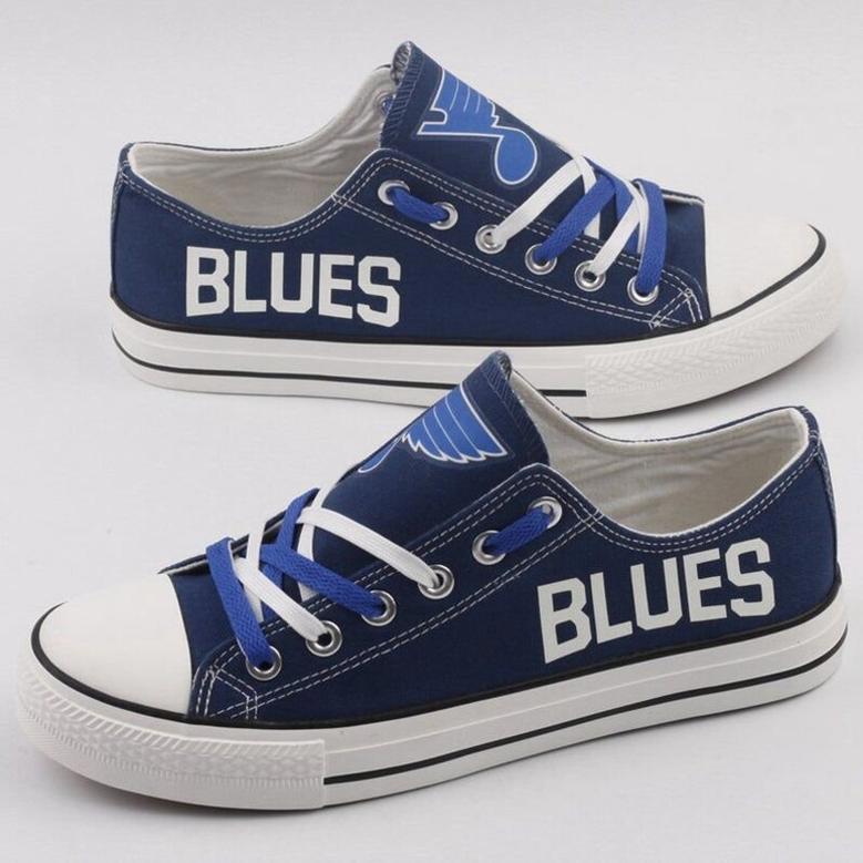 St Louis BIues NHL Hockey Gift For Fans Low Top Custom Canvas Shoes