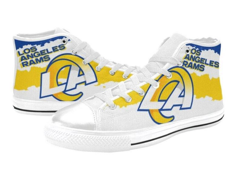 LA RAMS Custom Canvas High Top Shoes