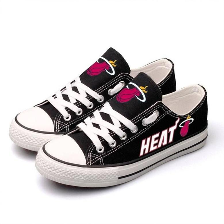 MlAMl HEAT Custom Shoes Basketball Heat Low Top Sneakers Miami NBA Gumshoes Heat