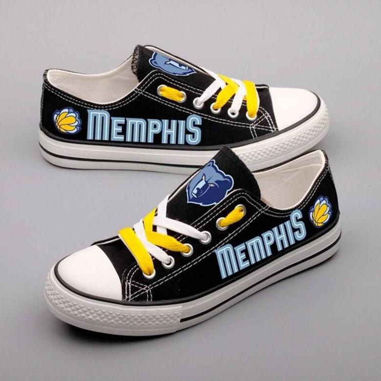 Memphis GrizzIies Custom Shoes Basketball Grizzlies Low Top Sneakers Memphis NBA Gumshoes Grizzlies