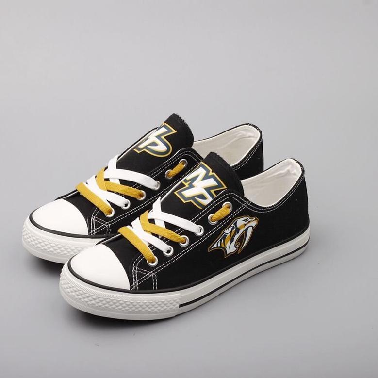 NashviIIe Predators NHL Hockey 5 Gift For Fans Low Top Custom Canvas Shoes