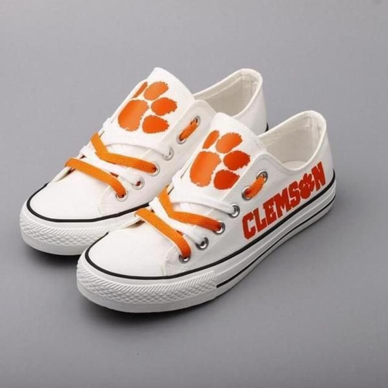 Clemson Tigers NFL Football 6 Gift For Fans Low Top Custom Canvas Shoes