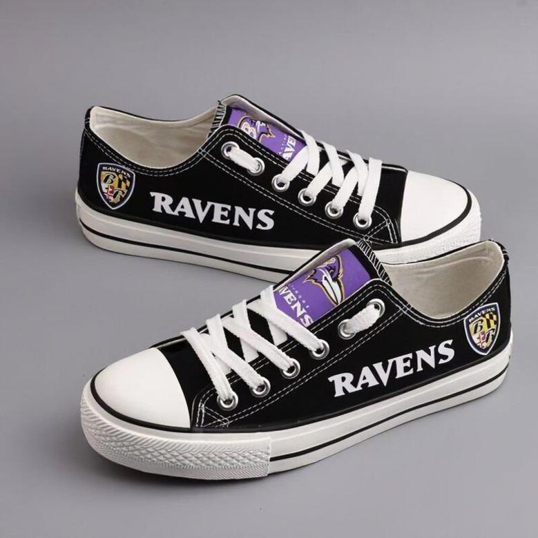 Baltimore Ravens NFL Football 4 Gift For Fans Low Top Custom Canvas Shoes