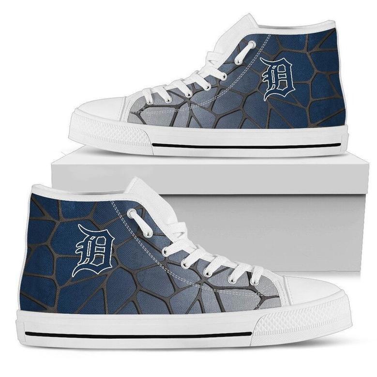 DETROlT TlGERS MLB Baseball 9 Custom Canvas High Top Shoes HTS1452