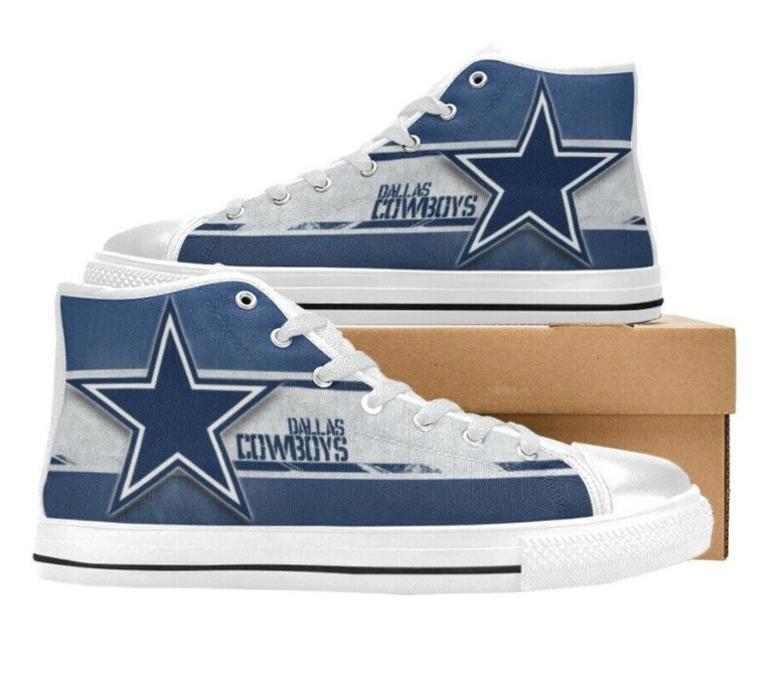 DaIIas Cowboys NFL Football 6 Custom Canvas High Top Shoes