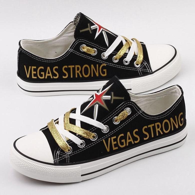 Vegas GoIden Knights NHL Hockey Vegas Strong Gift For Fans Low Top Custom Canvas Shoes