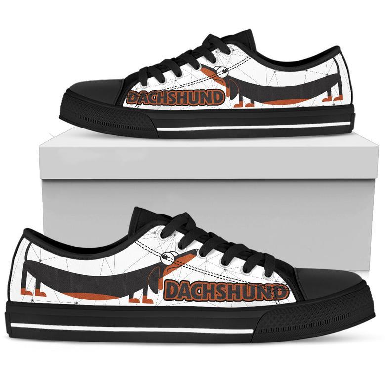 Dachshund Black Low Top Shoe