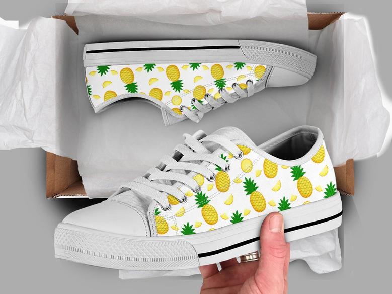 Yellow Pineapple Cute Casual Low Top Converse Style Shoes