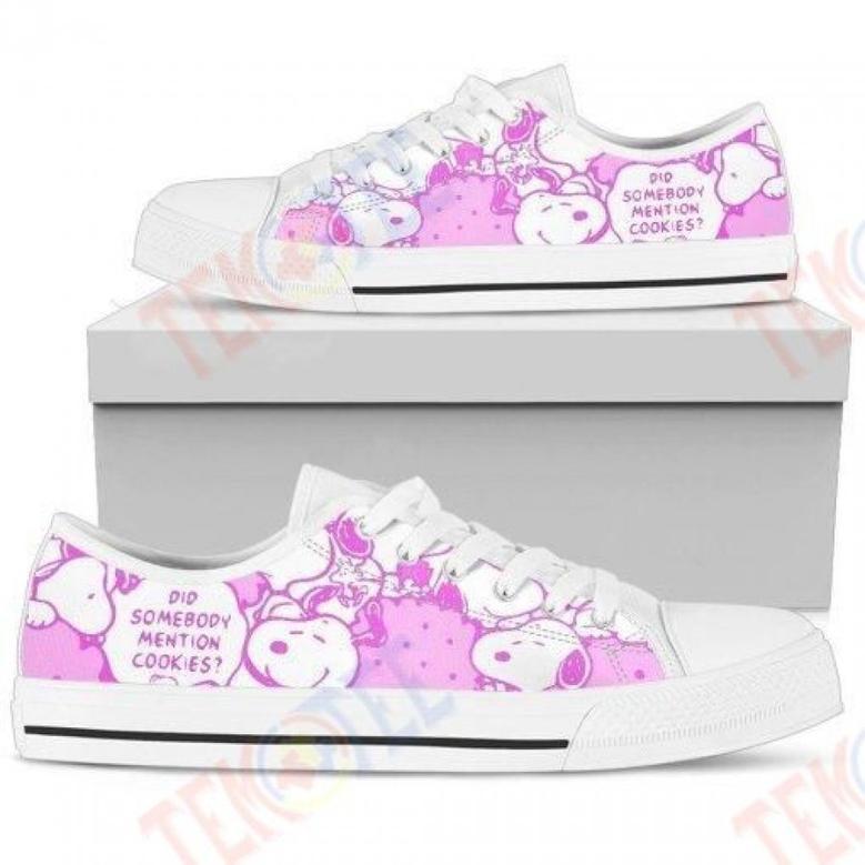 Mens Womens Purple Snoopy Low Top Shoes Custom Print Footwear Converse Sneakers