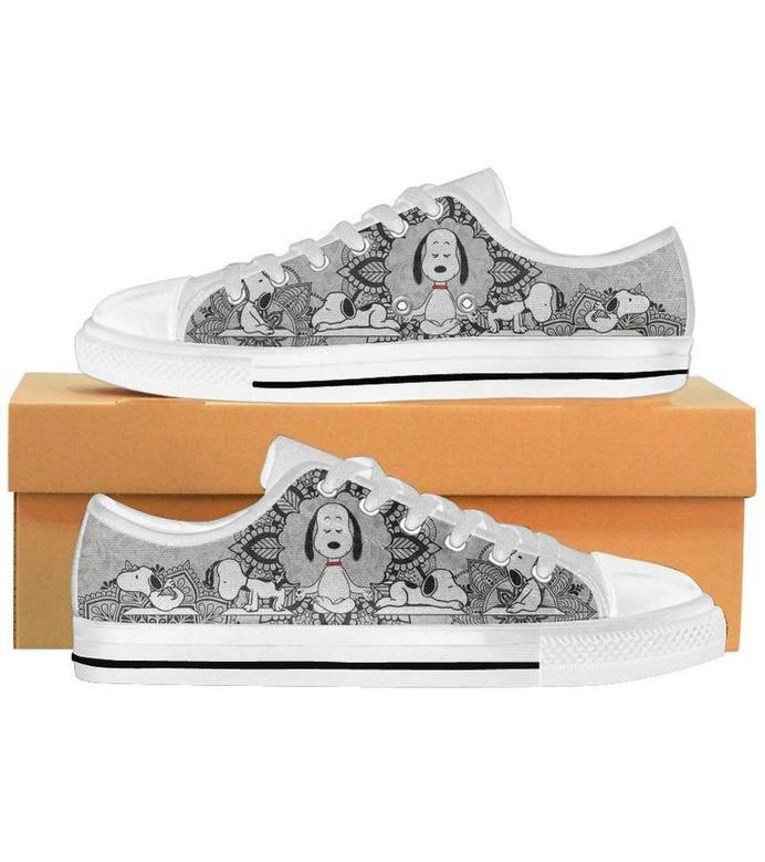 Snoopy Dog Meditate 20 Low Top Shoes