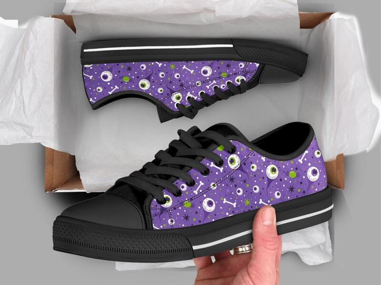 Halloween Shoes , Halloween Sneakers , Casual Shoes , Halloween Gifts , Low Top Converse Style Shoes for Womens Mens Adults