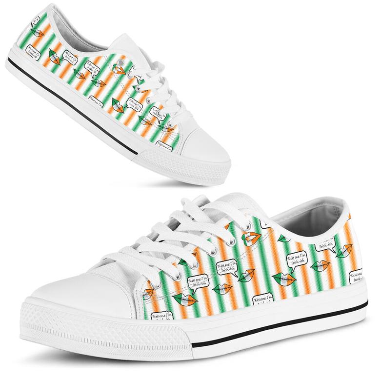 Kiss Me Irish Flag Irish St Day Converse Sneakers Low Top Shoes