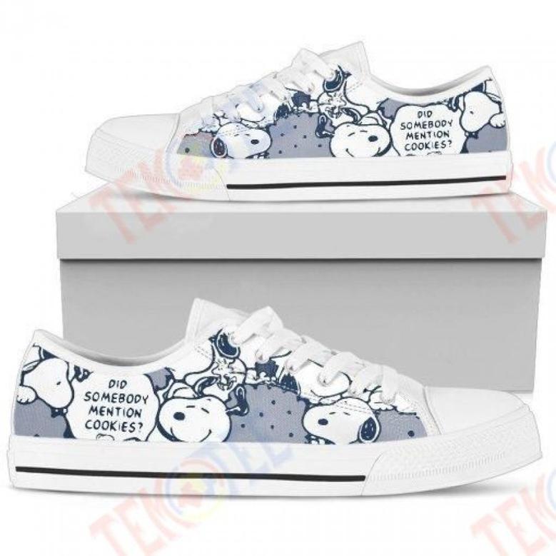 Mens Womens Navy Snoopy Low Top Shoes Custom Print Footwear Converse Sneakers