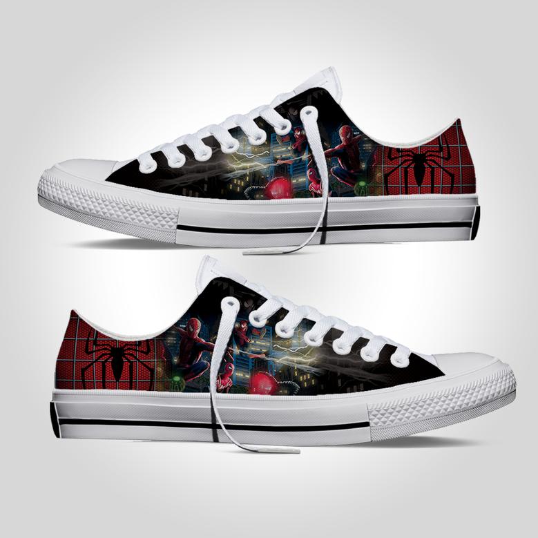 Spider-Man Far From Home Custom Print Canvas Sneakers Low Top Shoes