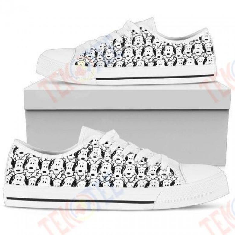 Mens Womens Snoopy Pattern Low Top Shoes Custom Print Footwear Converse Sneakers