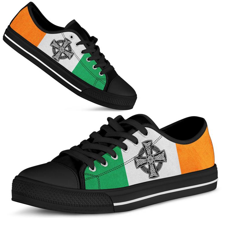 Celtic Cross Irish St Day Converse Sneakers Low Top Shoes