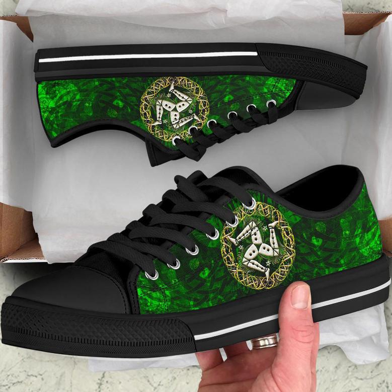 Isle of Man With Celtic Patterns Irish St Day Converse Sneakers Low Top Shoes
