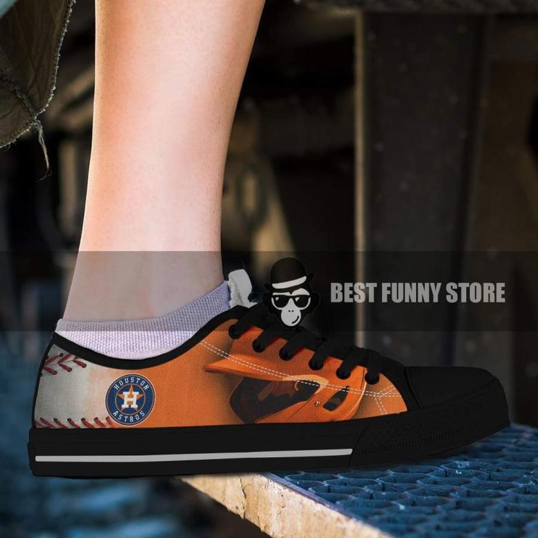 Artistic Scratch Of Houston Astros Low Top Shoes