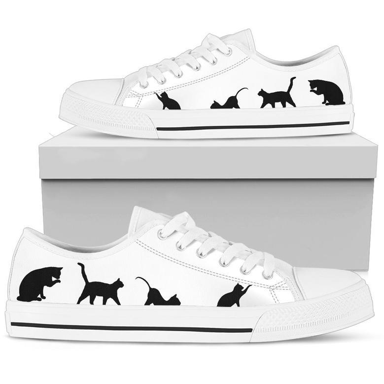 Black Cats Low Top Shoes