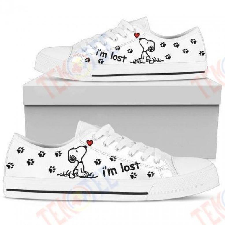 Mens Womens Snoopy Im Lost Low Top Shoes Custom Print Footwear Converse Sneakers