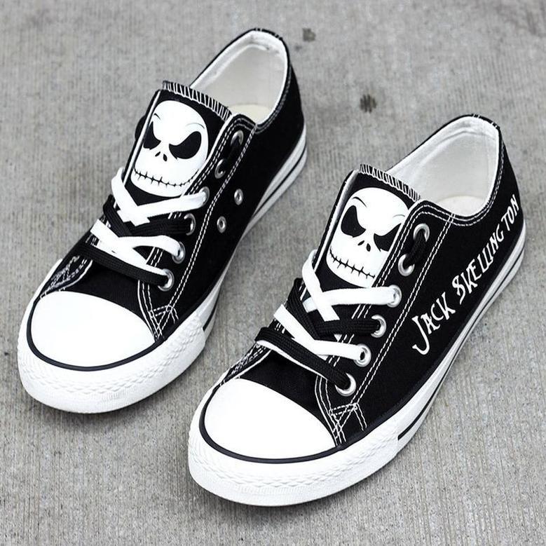 Jack Skellington The Nightmare Before Christmas For Man And Women Gift For Fan Low Top Leather Shoes Sneakers