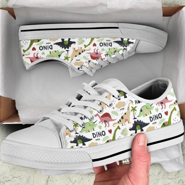 Cute Dinosaurs Low Top Shoes, Unisex Sneakers, Men And Women Low Top Sneakers