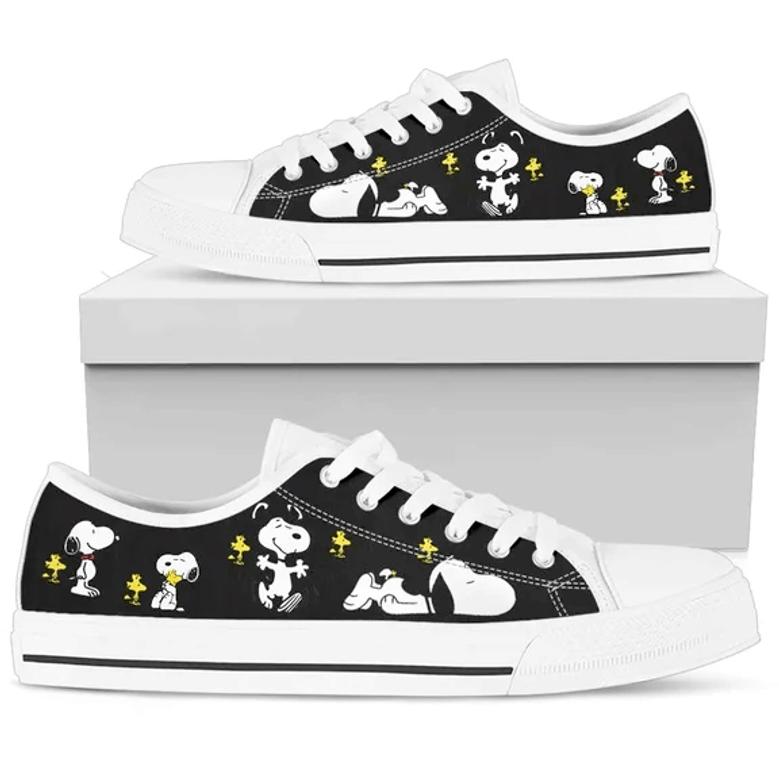 Snoopy Friendship Low Top Converse Sneaker Style Shoes