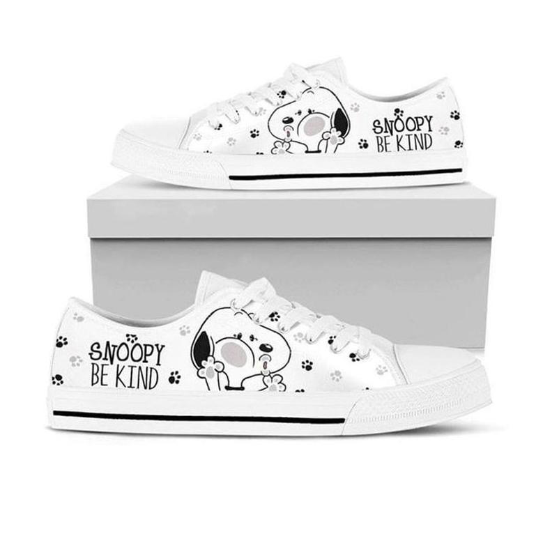 Snoopy Cartoon Peanuts Be Kind For Man And Women Gift For Fan Low Top Leather Shoes Sneakers