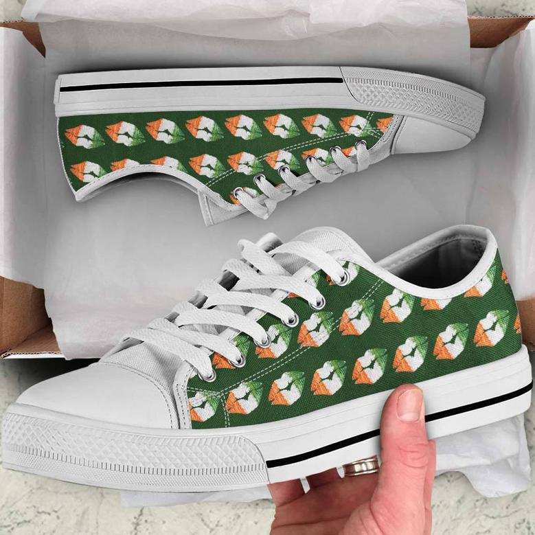 Kisses Ireland Flag Colors Irish St Day Converse Sneakers Low Top Shoes