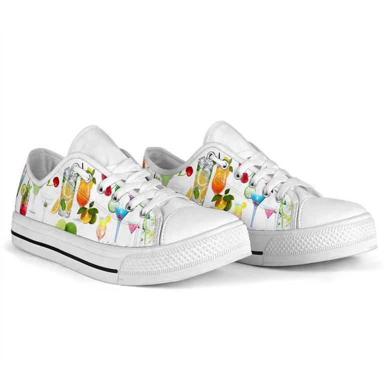 Cocktail Lover Converse Style Low Top Shoes Sneakers