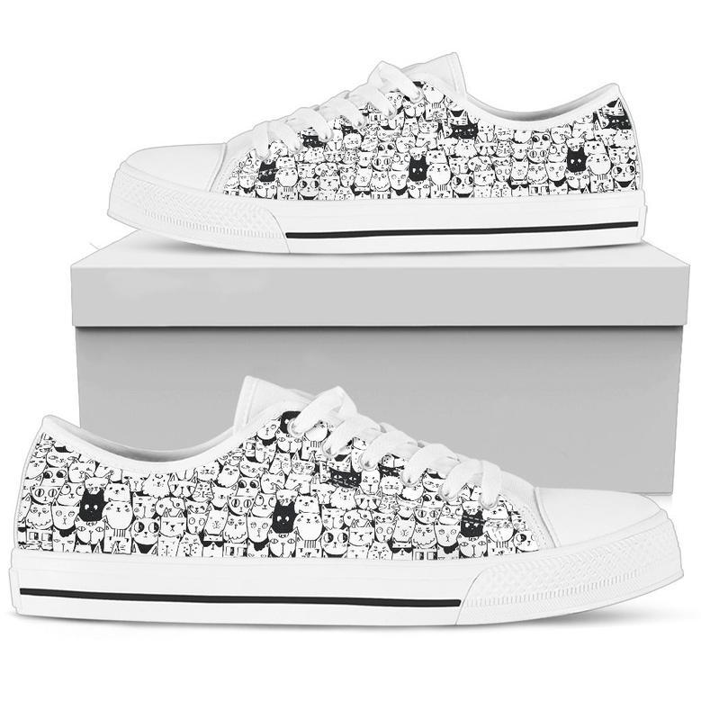 White Cats Low Top Shoes