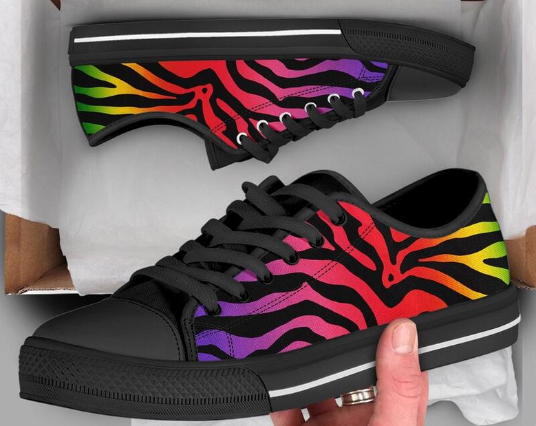 Rainbow Shoes , Animal Print Sneakers , Colorful Shoes , Casual Shoes , Cool Gifts , Low Top Shoes for Womens Mens Adults