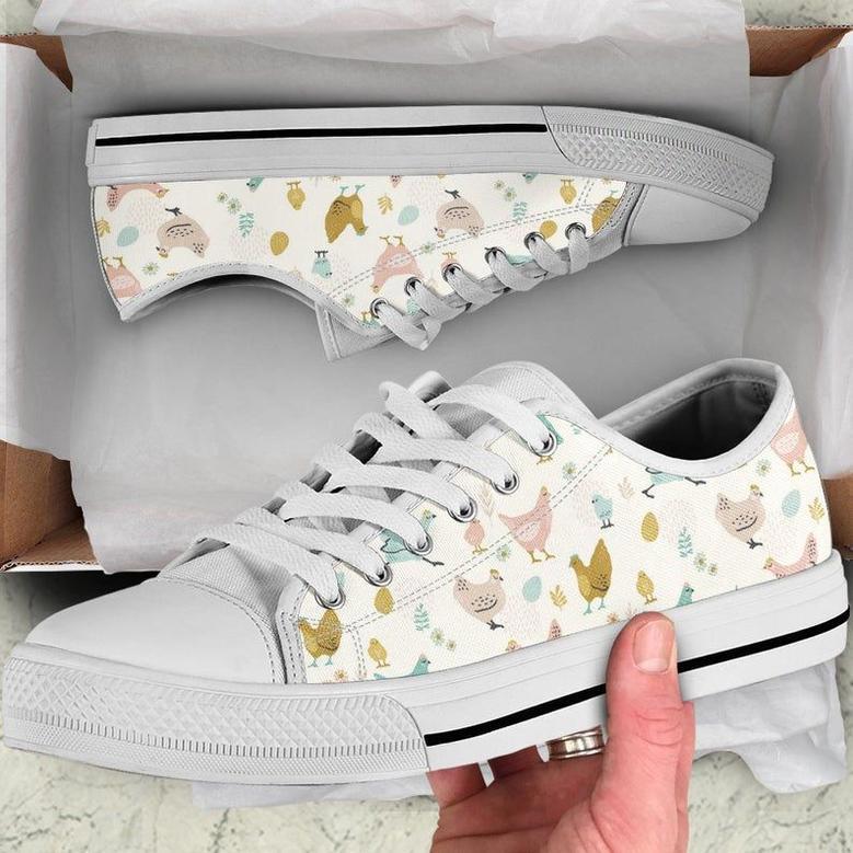 Chickens Easter, Chicken Pattern Low Top Shoes, Unisex Sneakers, Men And Women Low Top Sneakers