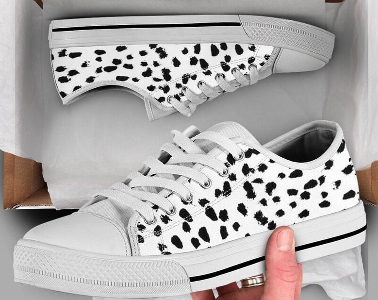 Dalmatian Shoes , Animal Print Sneakers , Golf Shoes , Casual Shoes , Dog Lover Gifts , Low Top Shoes for Womens Mens Adults