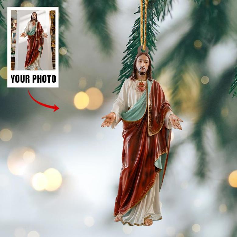 Custom Photo Ornament Gifts for Christians, Family and Friends - Personalized Christmas Gifts