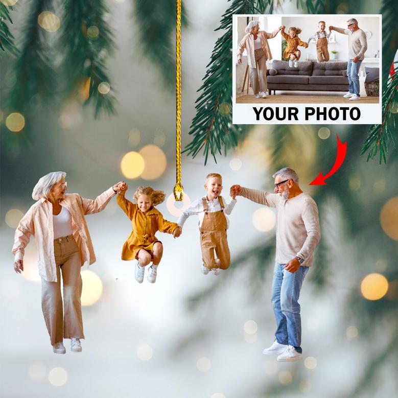 Custom Photo Ornament - Christmas, Birthday Gift For Family, Family Members, Mom, Dad, Husband, Wife