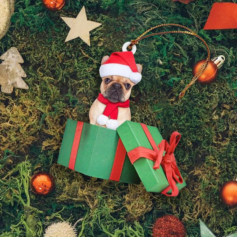 Custom Photo Ornament - Cute Dog Photo Ornament - Christmas, Birthday Gift For Pet Mom, Pet Dad, Dog Mom, Dog Dad, Cat Mom, Cat Dad, Dog Parents