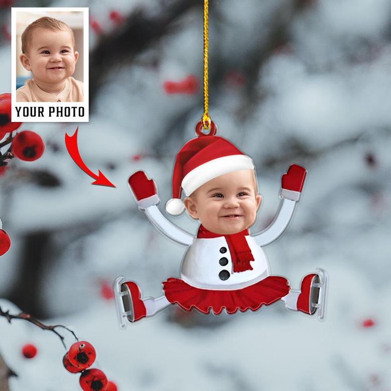 Custom Photo Ornament - Family Photo Ornament - Christmas, Birthday Gift